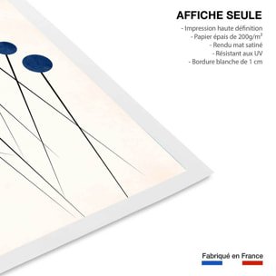 Affiche dessin ""fleurs de bleuets "" Affiche seule