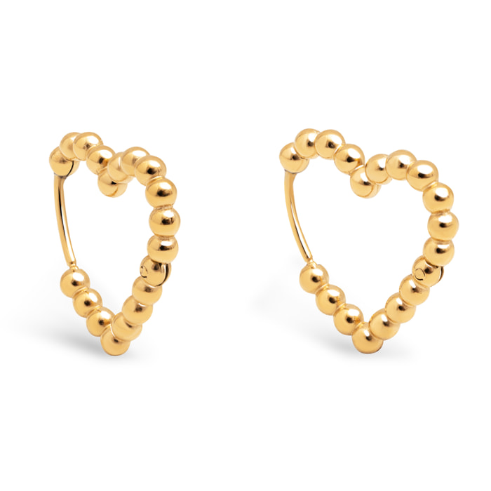 Orecchino Cora Dots in Acciaio Placcato Oro