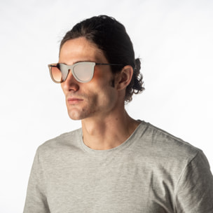 Gafas de sol PALO ALTO ARLES - Marrón transparente / Marrón degradado y patillas de metal negro mate
