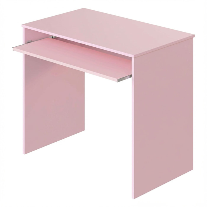 Scrivania Per Cameretta Postazione Desk PC Studio Ufficio Design Moderno Piano Scorrevole Piedini ABS Per Studio Compiti E Lavoro 90 x 54 x 79 Cm Rosa