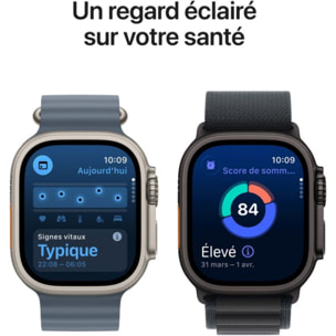 Montre connectée APPLE WATCH 49mm Tit Nat / Trail Bleu Ultra 3 S/M Cellular