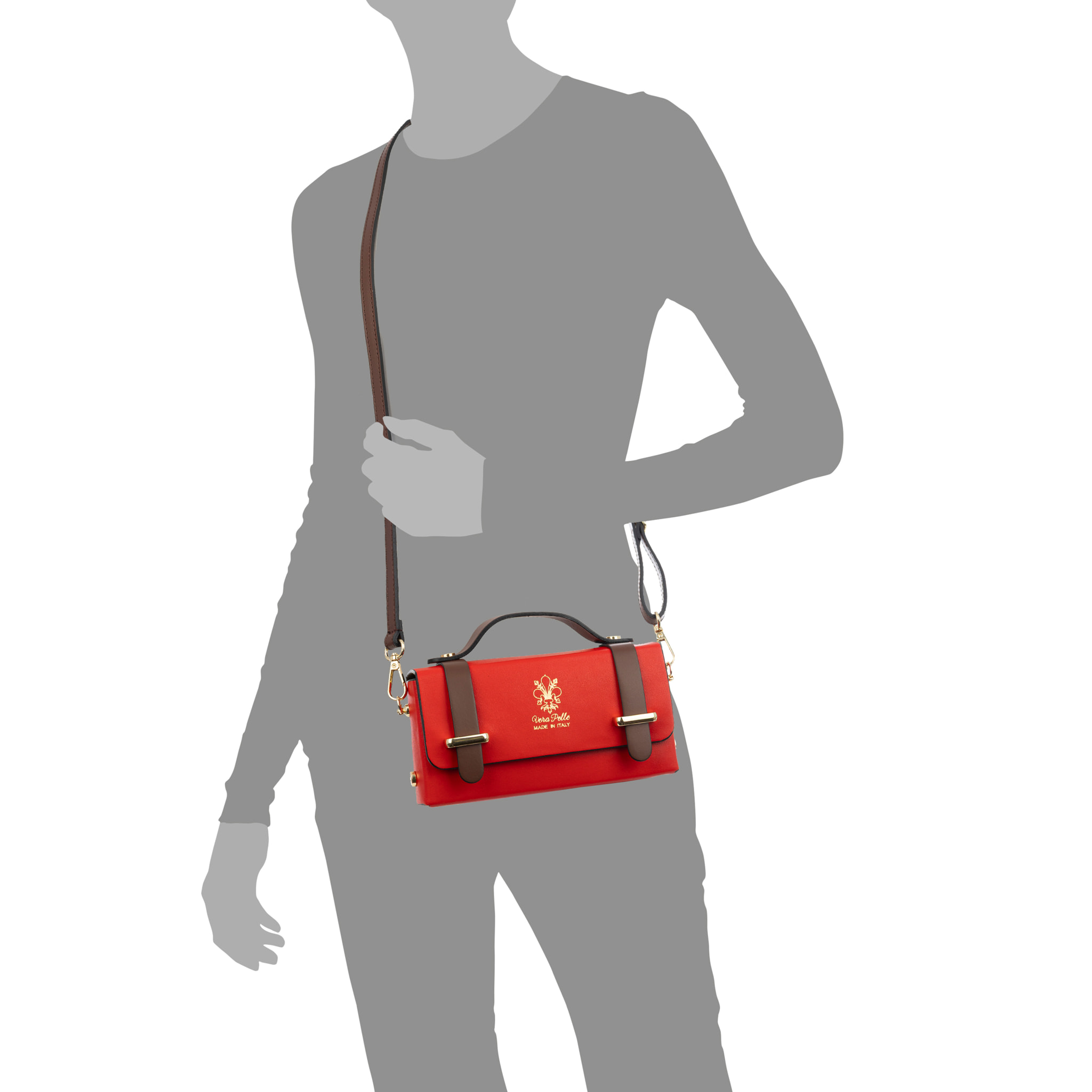 Bellante Bolso bandolera Mujer.Piel auténtica Ruga