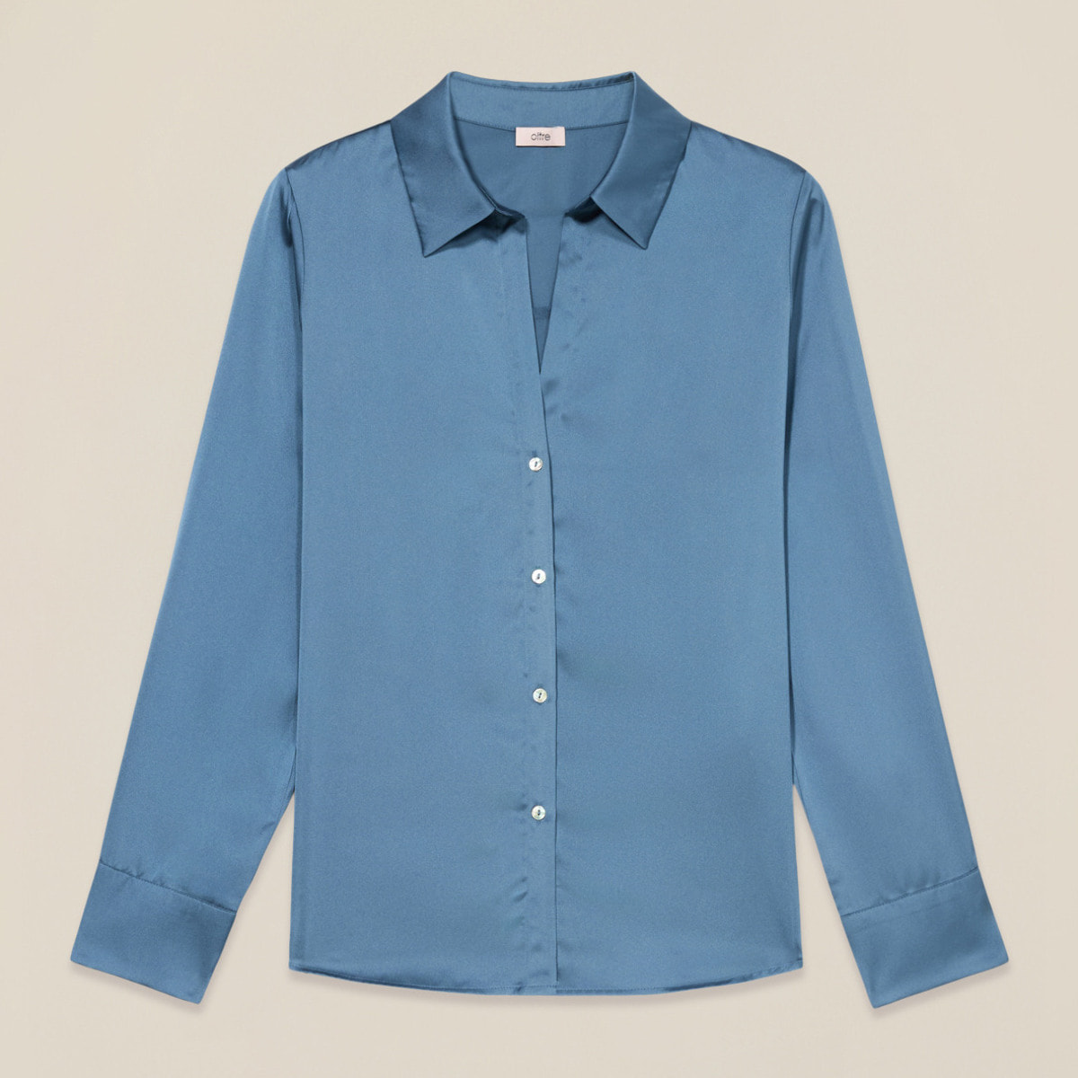 Oltre - Camisa de satén - Light - blue