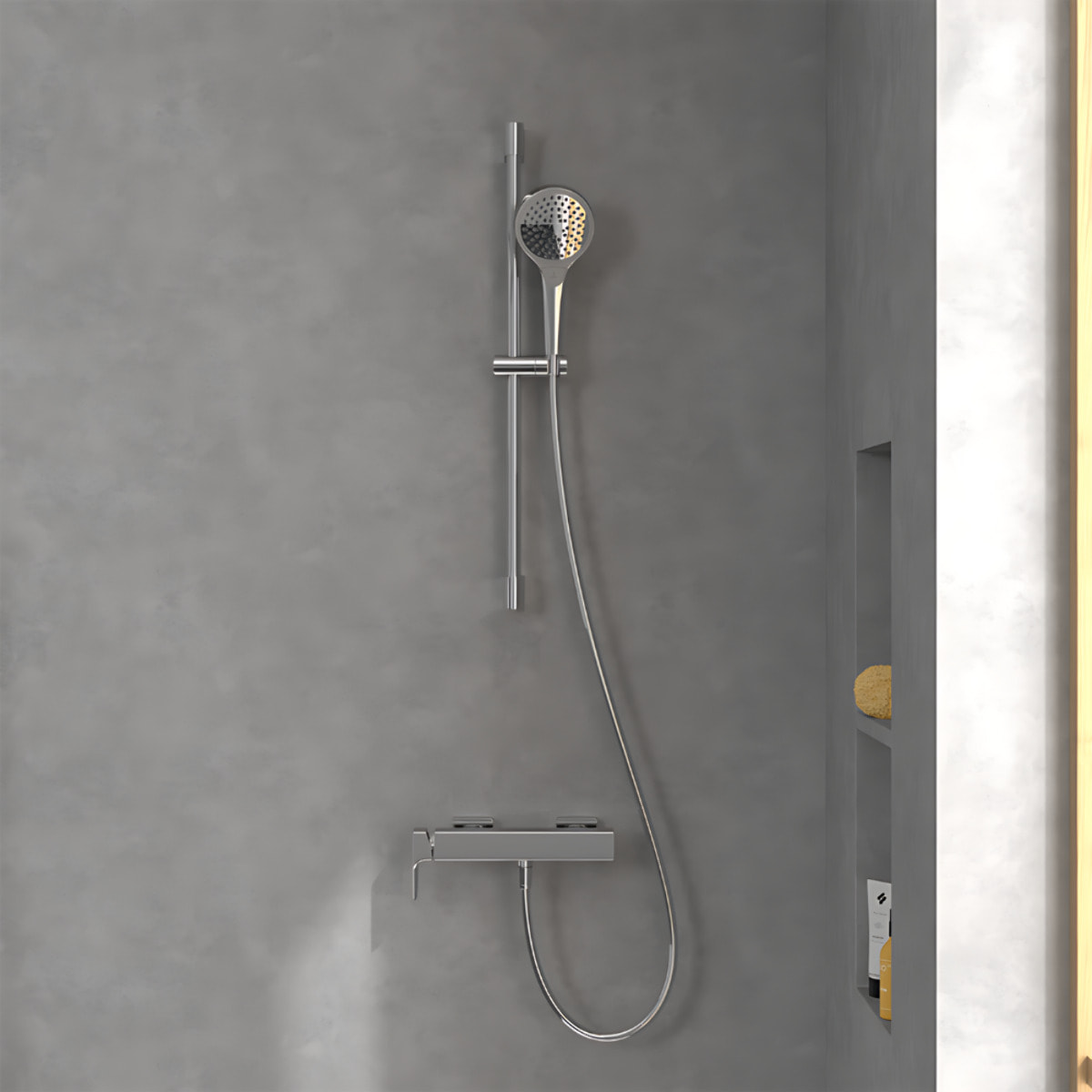 Mitigeur mécanique douche Subway 3.0 Chrome + Ensemble de douche Verve Showers 3 jets Chrome