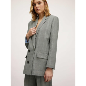 Motivi - Chaqueta blazer con estampado príncipe de Gales - Gris