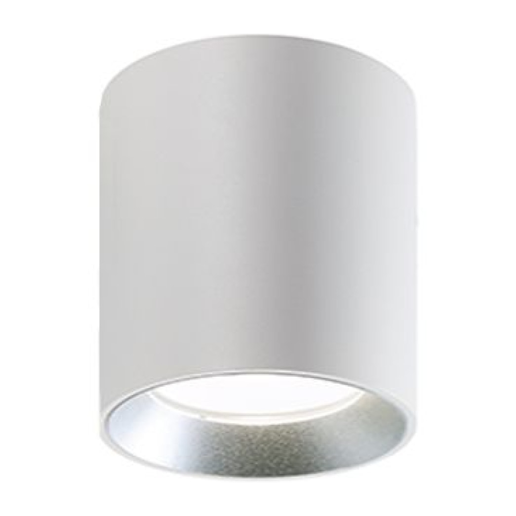 Show - Plafoniera Cilindrica Da Soffitto A Led 12W A Luce Fredda Colore Bianco