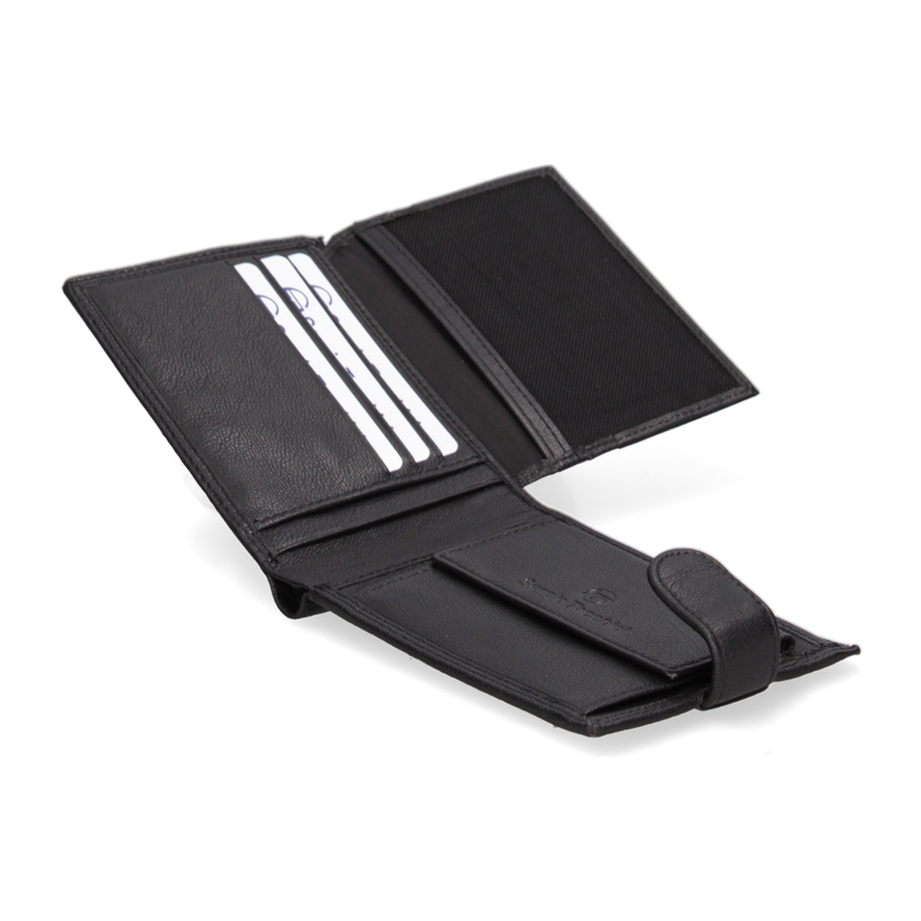 Portafoglio uomo in vera pelle - Modello False - Sfoderato - 12.0 x 9.5 x 2.0 cm