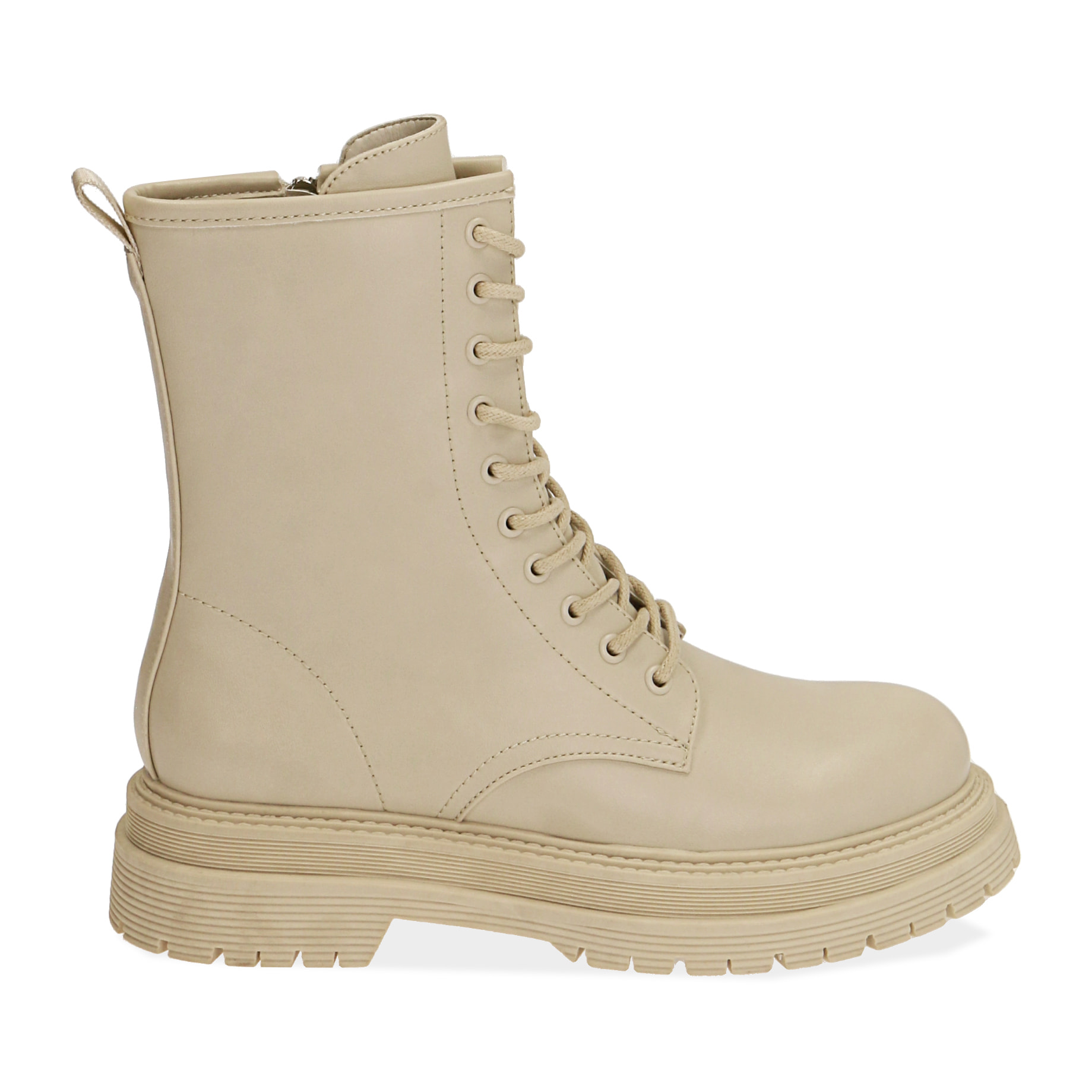 Anfibi panna, tacco 5 cm