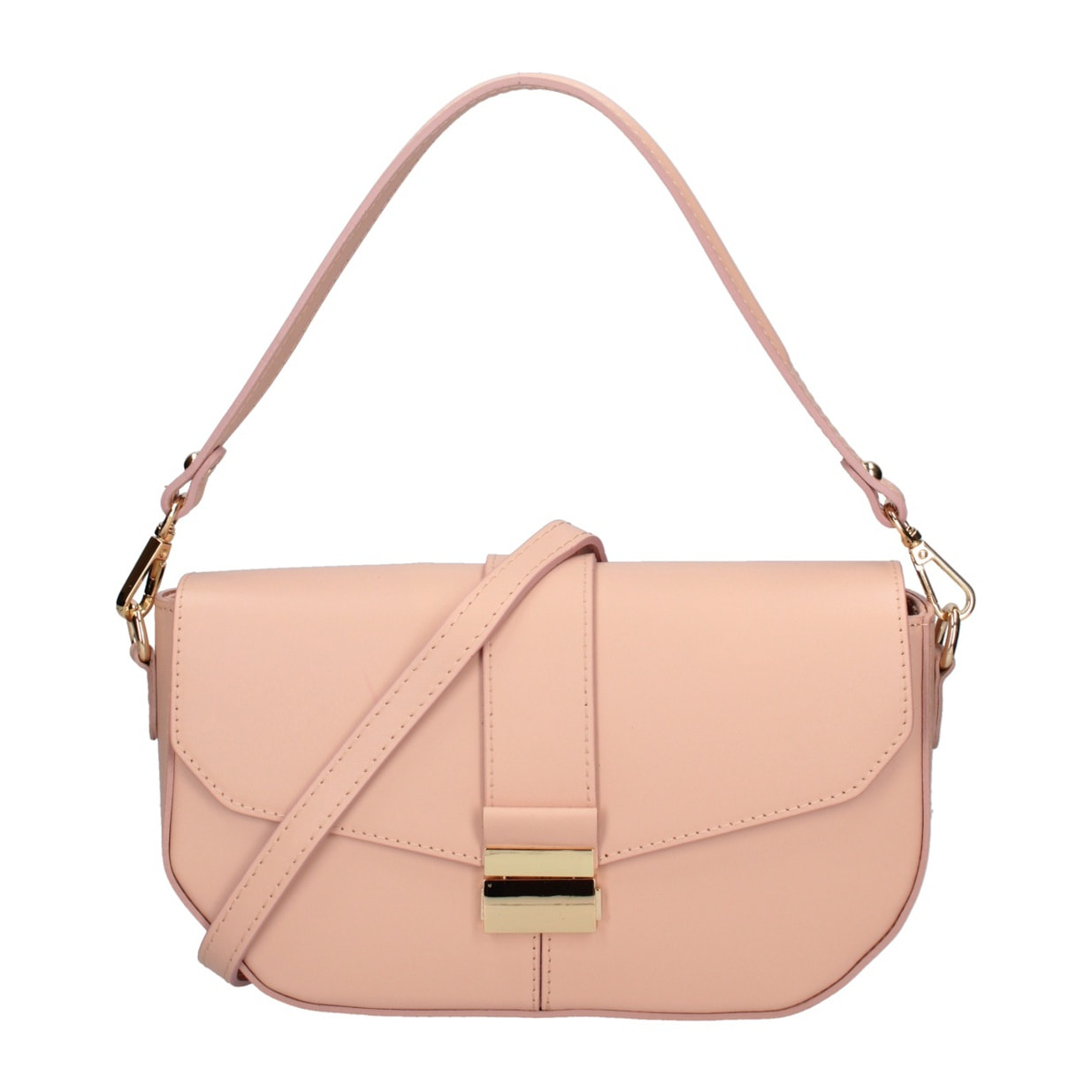 Borsa a spalla da donna - Modello False - Vera pelle - 27.0 x 15.0 x 7.0 cm