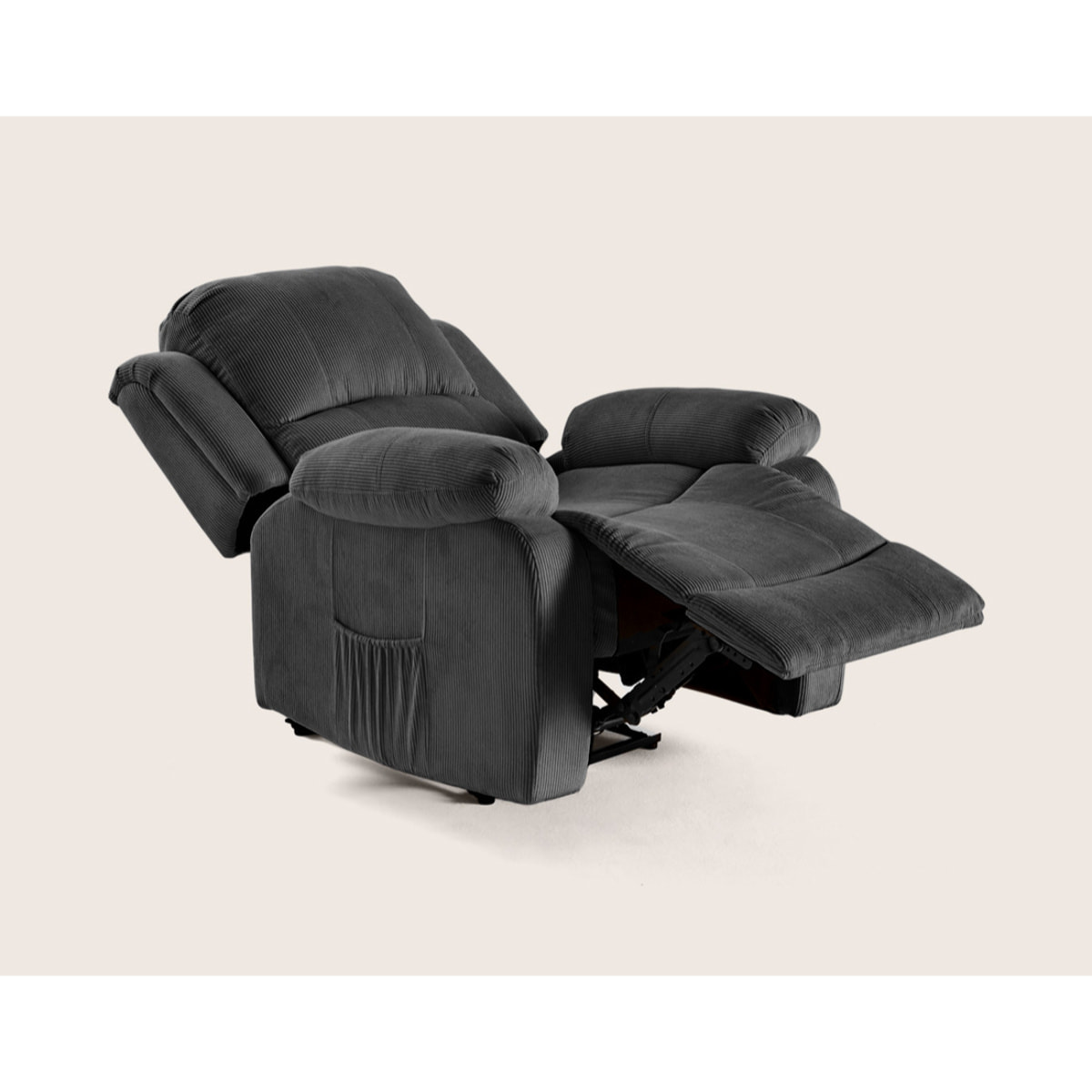 Armand - fauteuil relax électrique en velours côtelé - Gris