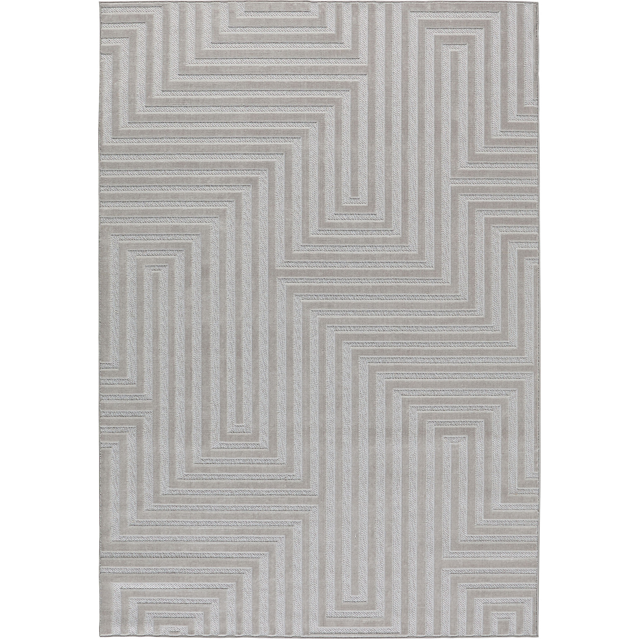 Tapis Loopin 338 gris 160x230 cm - Motif en relief - Indoor & Outdoor