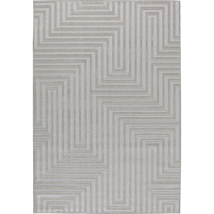 Tapis Loopin 338 gris 160x230 cm - Motif en relief - Indoor & Outdoor