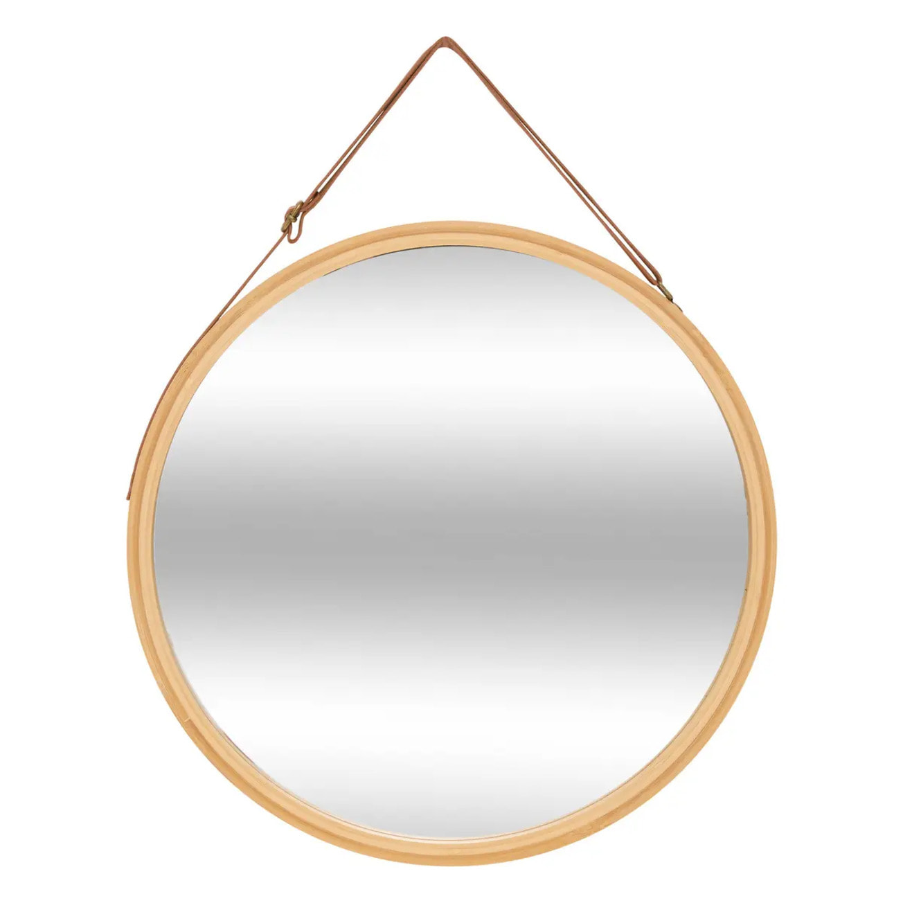 MIROIR MUR CUIR ROND BAM D38
