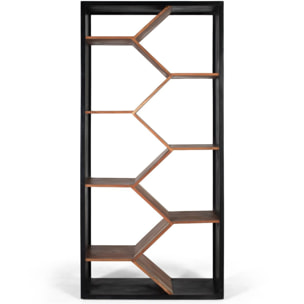 Librería de Madera de Mango 90 Cm Estilo Rústico Moderno