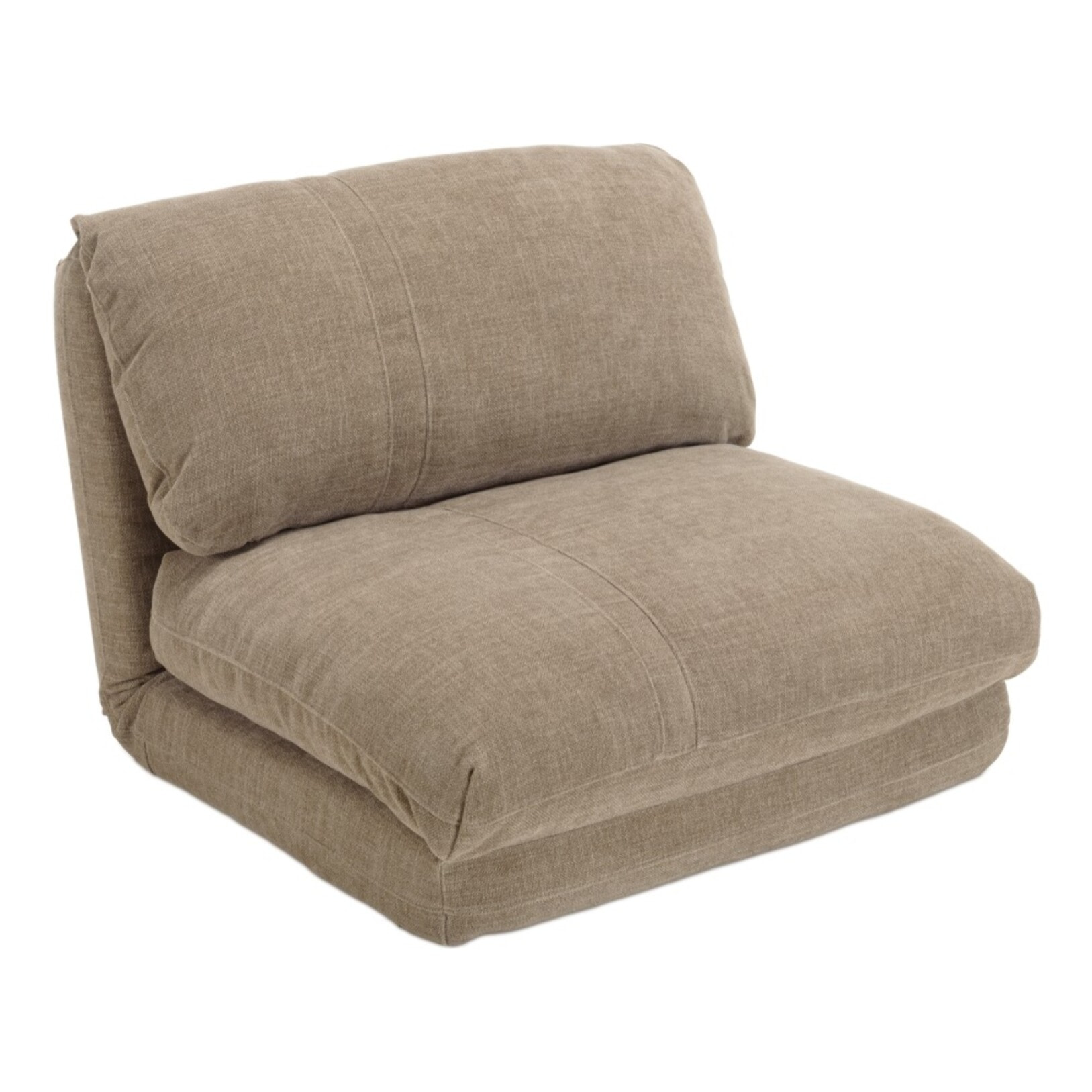 ANGELE - Chauffeuse 1 place multi-position en tissu couleur taupe