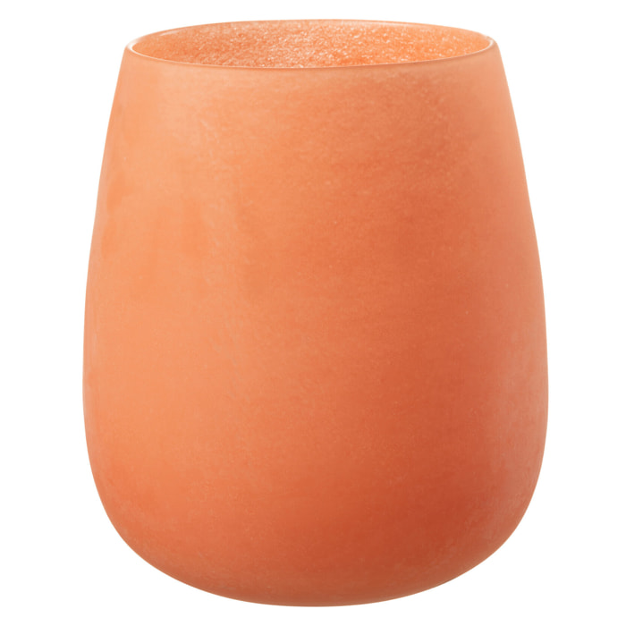 J-Line vase Givré  - verre - corail - Ø 23 cm