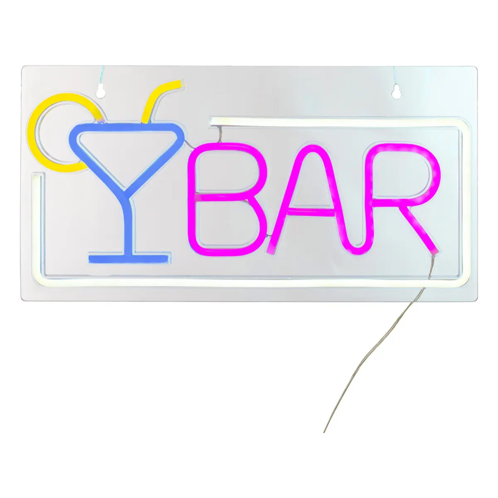 Tube néon mural led "Bar" L 42cm