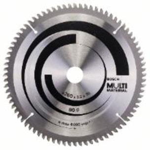 Lame de scie circulaire BOSCH MultiMaterial - Ø260 mm - 80 dents - 2608641204