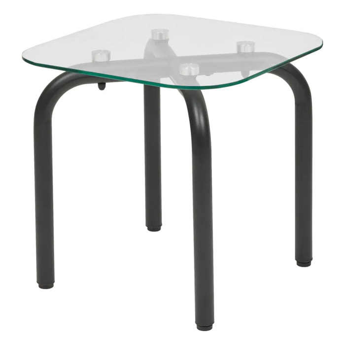 Lot de 2 tables d'appoint Hecate argent 50x50cm