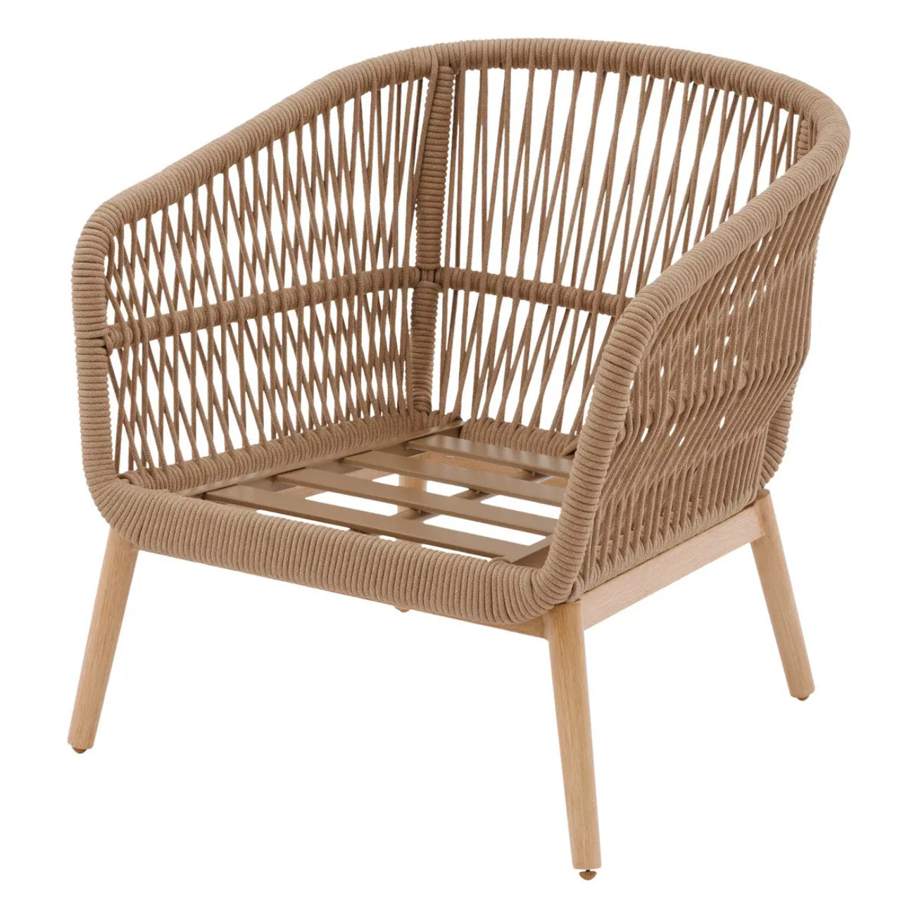Salon de jardin "Orissa" Taupe 5 places en polyester et acier