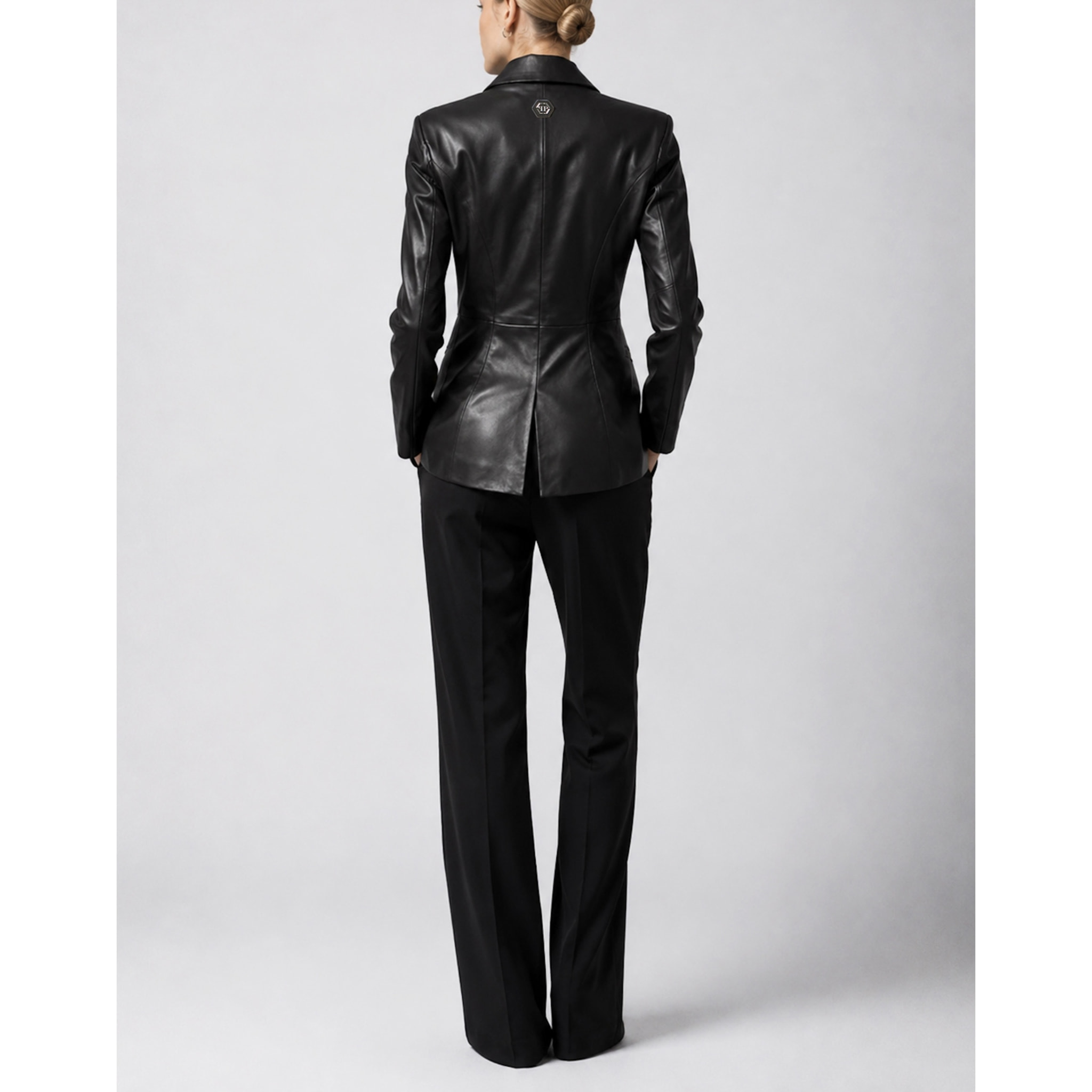 PHILIPP PLEIN Blazer de cuero FLOWER