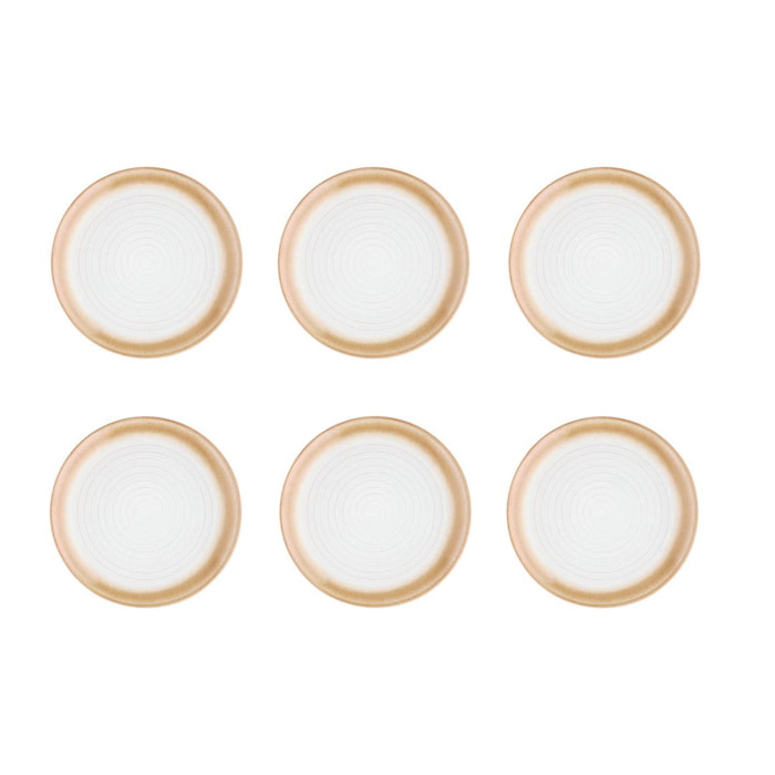 Assiette COSMOS Ø21,5cm - 6 pièces - Crème