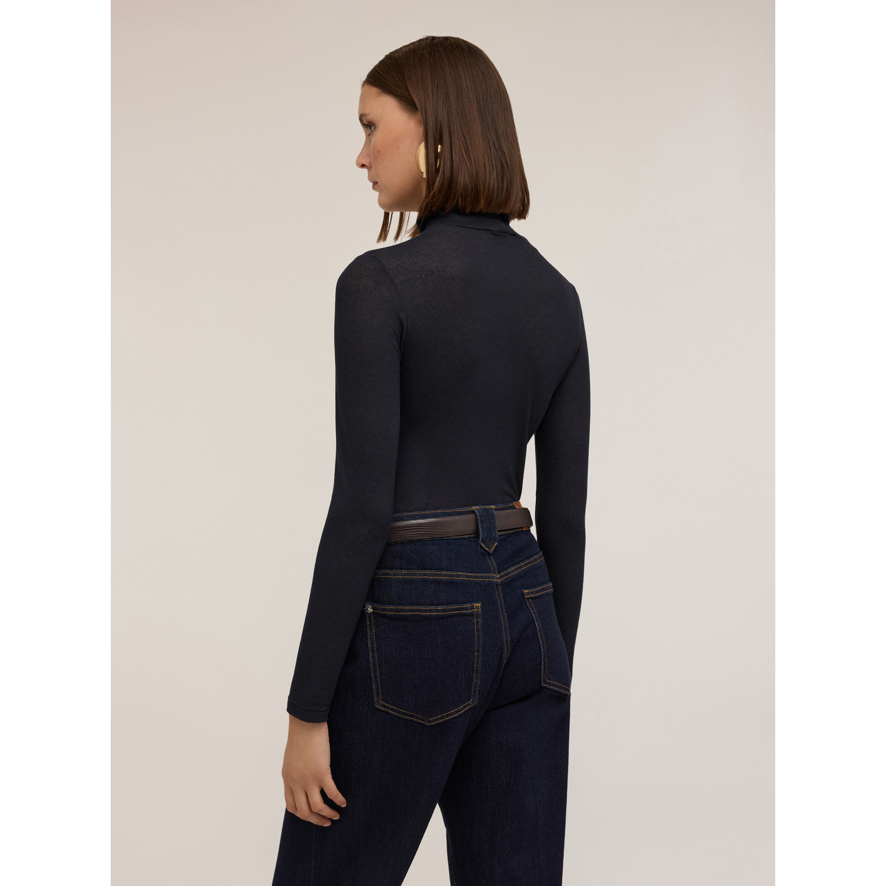 Motivi - Jersey de cachemir de coste mixto - Negro