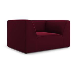 Fauteuil "Charles" en velours rouge