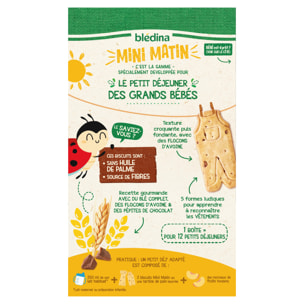 10x24 Biscuits Mini Matin Multicéréales Pépites de Chocolat - Bledina - Dès 15 mois