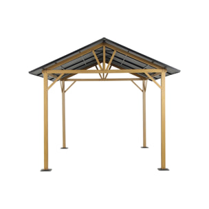 Carport CALISTA en aluminium et acier anthracite. 12 m²