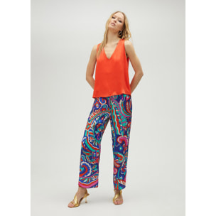 Top basic con spalline