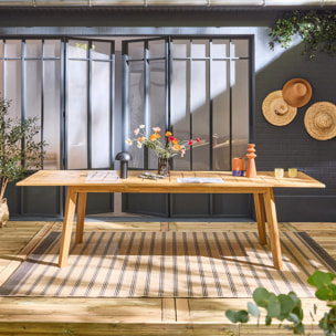 Table de jardin PALENA en bois d'acacia. 10 places. 275 x 100 x 75 cm