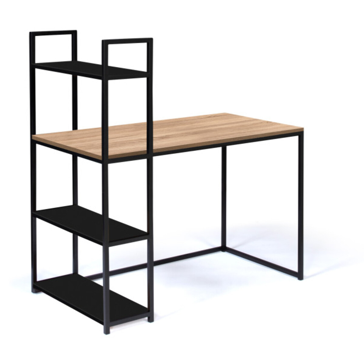 Bureau bibliothèque Manhattan en bois et métal