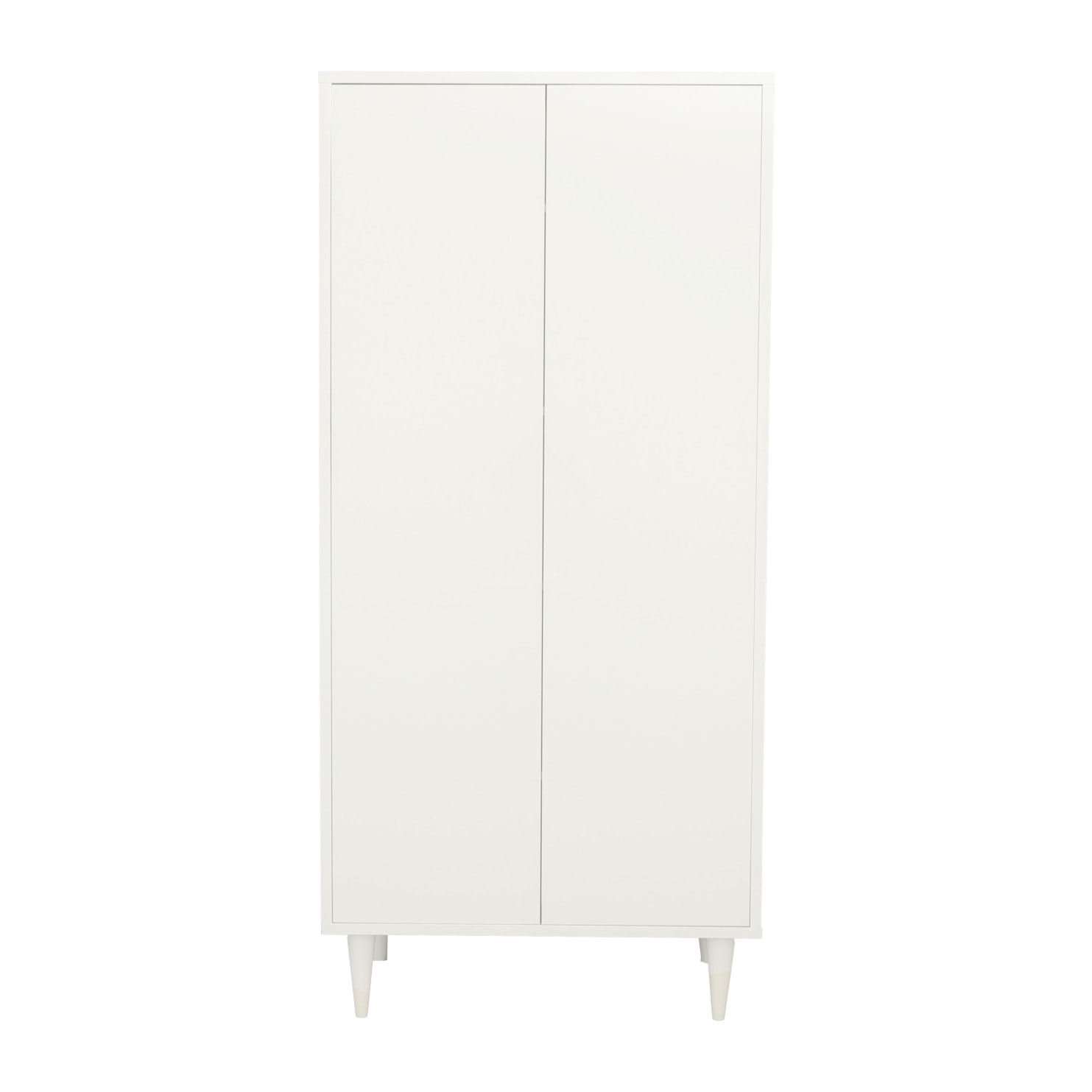 Armoire 2 portes avec étagères et penderie - ouverture push