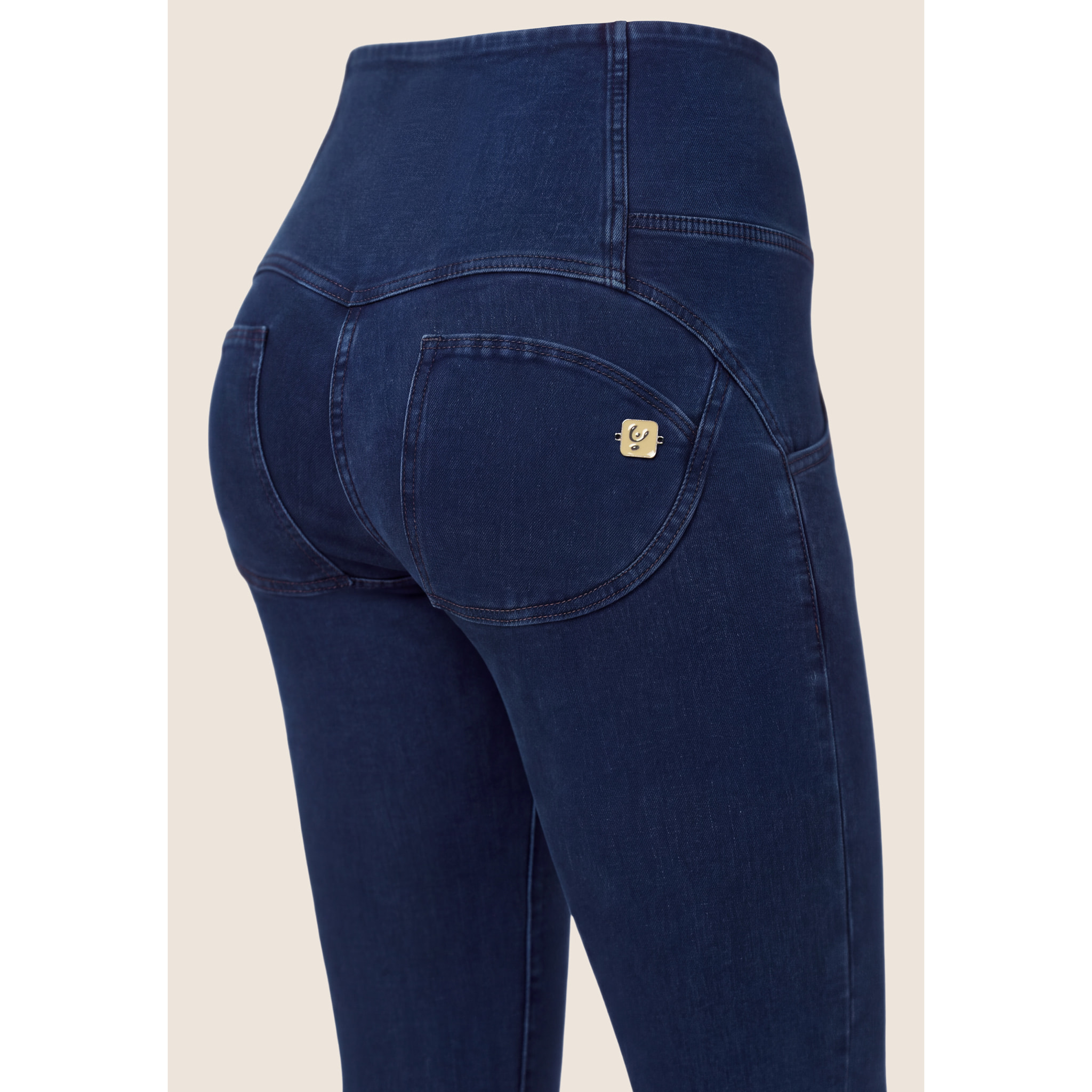 Jeggings push up WR.UP® 7/8 superskinny vita alta con bottoni