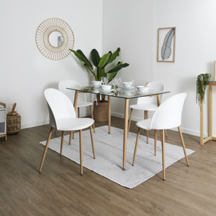 Chaise Scandinave Bergen Blanc - Lot De 2