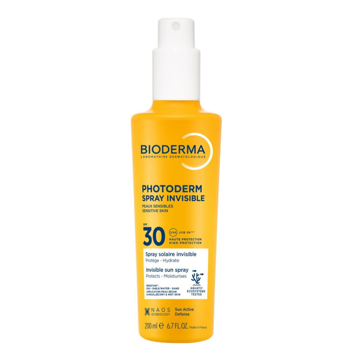 Photoderm SPF30  - Spray Solaire Hydratant Invisible - Peaux Sensibles - 200 ml