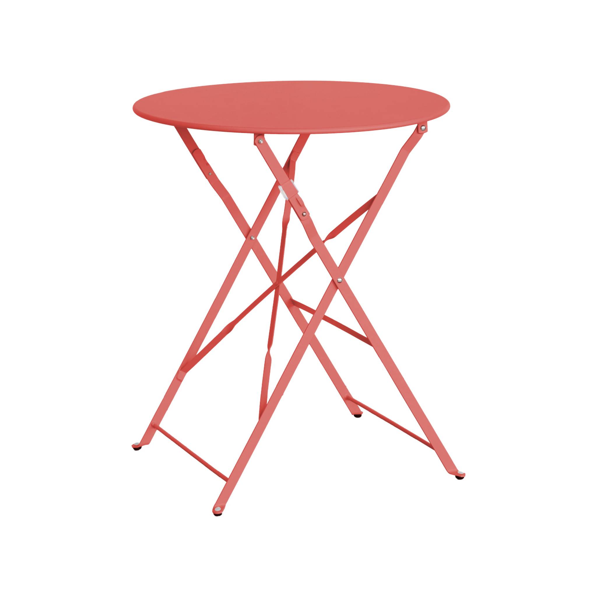 Table de jardin bistrot ronde Ø60cm pliable en acier thermolaqué
