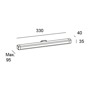 LEDS C4 Sistema Lineal IP65-IP67 Mex Surface Small LED 9.8 RGBW Gris Urbano para Exterior de Pared, Jardín, Terraza