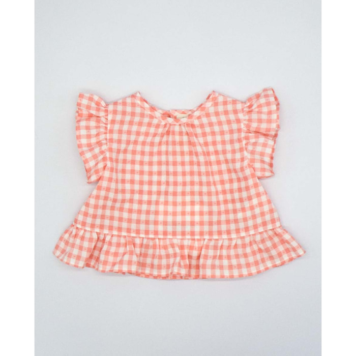 BLUSA VICHY PLUMETI ROSA