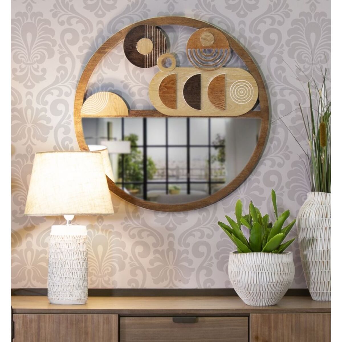 SPECCHIO DA MURO BLOCK CM Ø 80X3