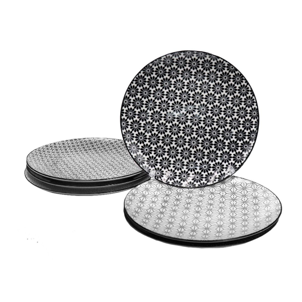 Lot de 6 assiettes à dessert, design 2, KOMAE