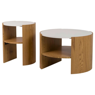 Set 2 Mesas Mdf 60x60x40 / 40x40x48 Cm