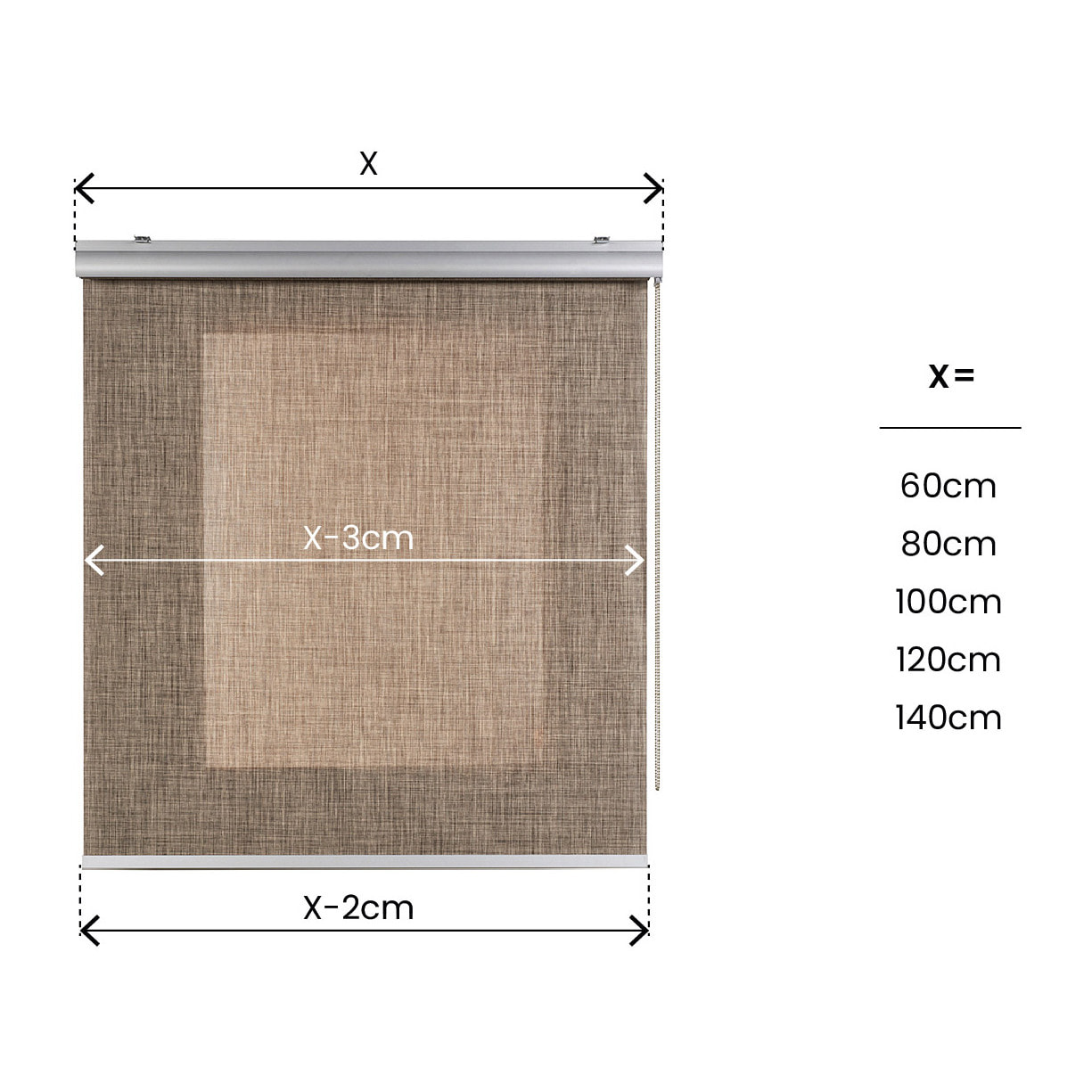 Store enrouleur SCREEN TOP Texture Marron