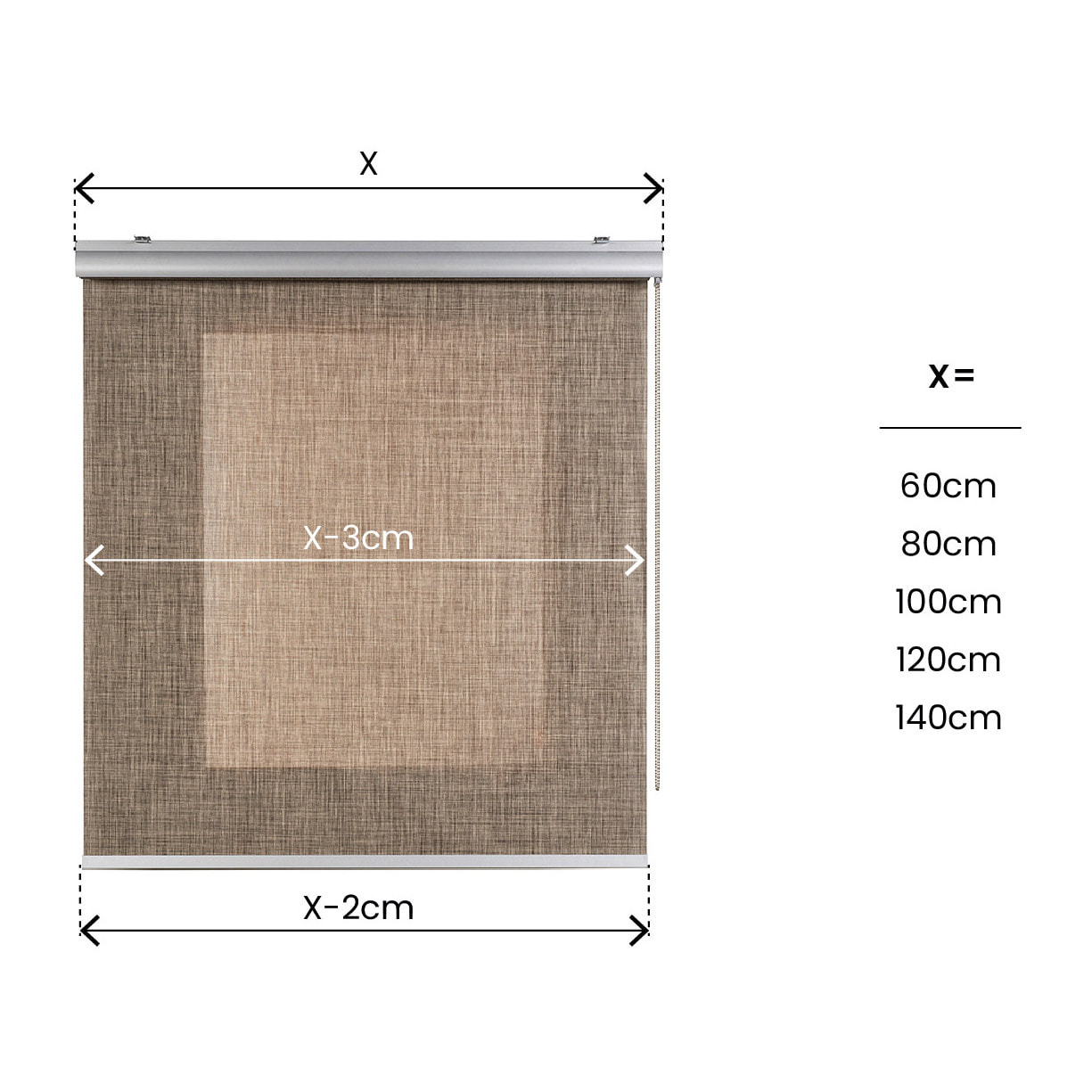 Store enrouleur SCREEN TOP Texture Marron