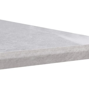 Tavolino quadrato con piano effetto marmo grigio chiaro 70x70 - Ester