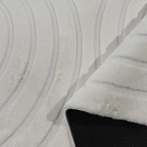 ALASKA - Tapis doux à motif arc blanc