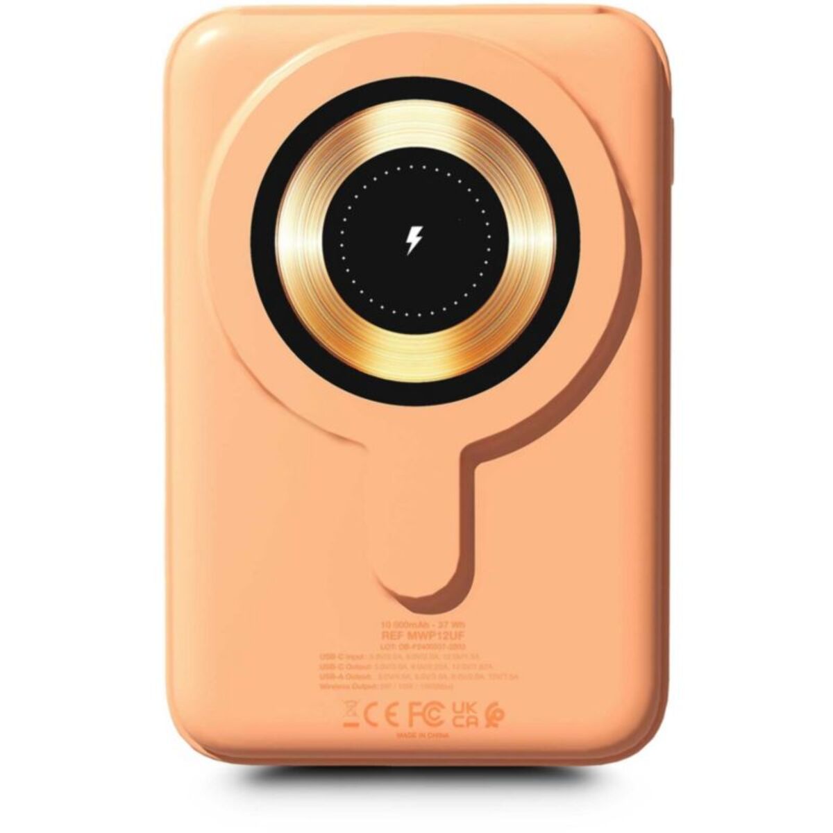 Batterie externe URBAN FACTORY 10000 mAh MagSafe Abricot