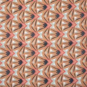 Nappe imprimée anti-tache "Kais" - marron cannelle - 140x240 cm