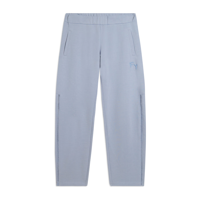 Pantaloni Sportivi con Gamba Dritta e Ricamo Traforato